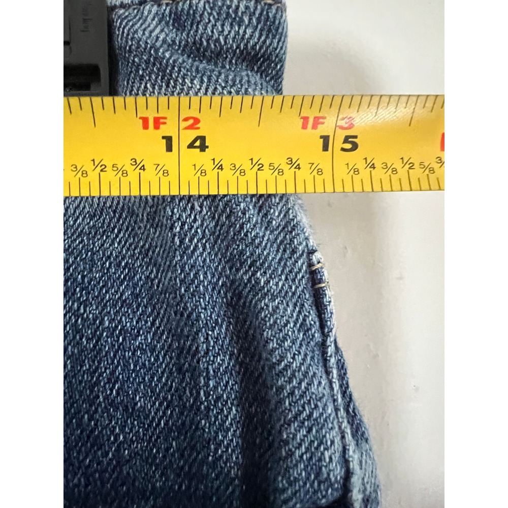 KUT from the Kloth Distressed Raw Hem Straight Leg Jeans Blue Size 4 KP0937MA4 - Picture 9 of 11